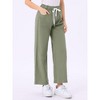 INSPIRE CHIC Women's Drawstring Elastic Waist Wide Legs Jeans Casual Denim Pants - 4 of 4