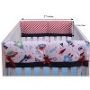 Bacati - Space Multicolor Boys Cotton Crib Rail Guard Covers set of 2 - 3 of 4