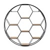 28"x28" Metal Round 7 Shelves Wall Black - Olivia & May: Industrial Floating Shelf Set - 4 of 4
