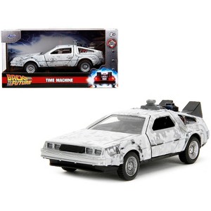 DMC DeLorean Time Machine Brushed Metal (Frost Version) "Back to the Future" (1985) Movie 1/32 Diecast Model Car by Jada - 1 of 4