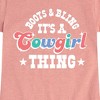 Girls' - Instant Message - It's A Cowgirl Thing Fitted Short Sleeve Graphic T-Shirt - 2 of 4
