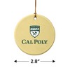 Cal Poly Primary Logo Porcelain Holiday Christmas Tree Ornament - 3 of 4