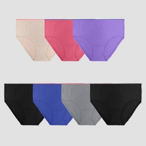 Fruit of the Loom Women's 6+1 Bonus Pack Breathable Micro-Mesh Low-Rise Briefs - Colors May Vary - 1 of 4