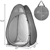 SEVOBAL Camping Tents Portable Privacy Shelter Tent for Outdoor Changing Toilet and Shower Use, Gray, 22.05"*22.05"*1.18" - 3 of 4