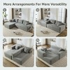 TiramisuBest Storage Sleeper Lounge Chair Bed, Beige Upholstered Convertible Chair with Chaise, Cupholder & Hidden Storage for Living Room - 4 of 4