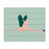 Trademark Fine Art Annie Warren Sherbet Flamingos Ii Wood Slat Art - 3 of 4