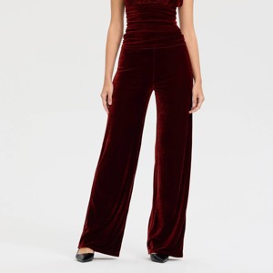 Women's High-Rise Wide Leg Velvet Pull-On Pants - A New Day™ - 1 of 4