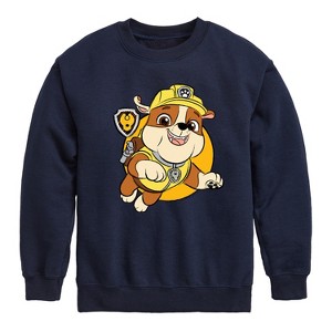 Boys' - Paw Patrol - Rubble Sketch Graphic Long Sleeve Fleece Sweatshirt - 1 of 4