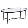 Quinton Metal/Glass Oval Cocktail Table - CK3600 - Black - SEI - 3 of 4