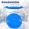 Slippery Racer Heavy-Duty Cold Weather Downhill Pro Adults and Kids Plastic Outdoor Winter Saucer Disc Snow Sleds with Handles. (3 Pack) - 4 of 4