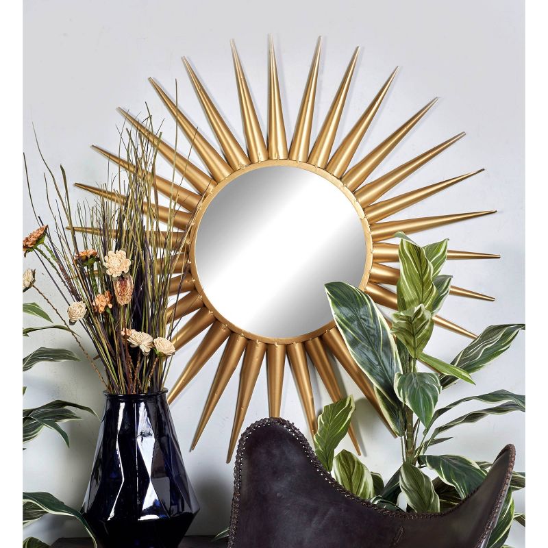 Glam Metal Starburst Wall Mirror Gold - CosmoLiving by Cosmopolitan, 2 of 7