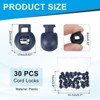 Unique Bargains Plastic Adjustable Draw String Clip Ends Spring-Loaded Buckle Round Cord Locks 30 Pcs - 2 of 3