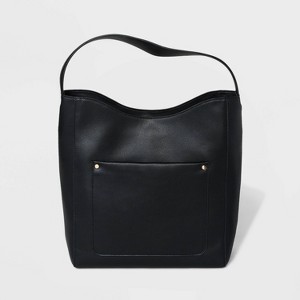 Front Pocket Hobo Handbag - A New Day Black, Women