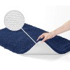 Home Mart Goods Large 2 Piece Navy Blue Microfiber Soft Thick Plush Bath Mat Set - 4 of 4
