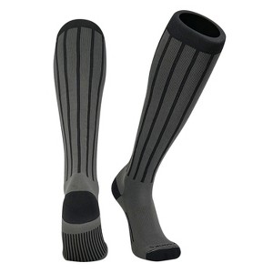 MK Socks Baseball Softball Pinstripe Knee high Socks - Black Graphite - 1 of 2