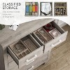 6 Drawers Dresser for Bedroom, 45" Tall Grey Chests of Drawers with Storage, Wooden Dresser for Closet for Bedroom, Living Room, Entryway - 3 of 4