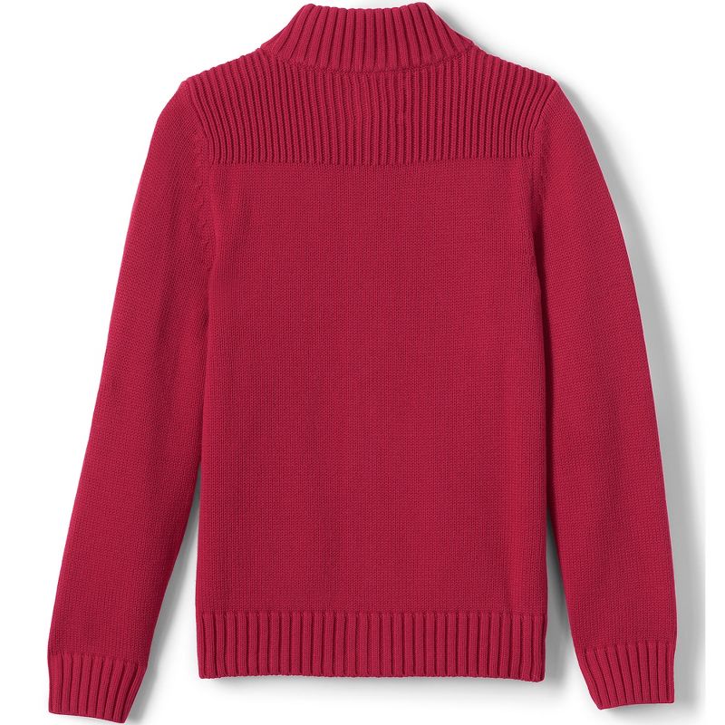 Lands' End School Uniform Kids Cotton Modal Zip Front Cardigan Sweater, 2 of 4