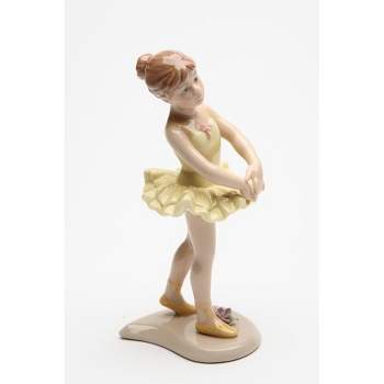 Kevins Gift Shoppe Ceramic Standing Ballerina In Yellow Figurine