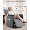Electric Adjustable Recliner with Thick Cushion, Backrest, Remote Control, and Side Pockets for Living Room or Bedroom - 2 of 4