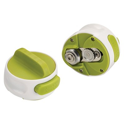 Green and White Compact Stainless Steel Can Opener
