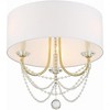 Crystorama Lighting Delilah 3 - Light Flush Mount in  Aged Brass - 3 of 4