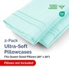 Ultra Soft Solid Pillowcases Set of 2 - Breathable & Comfortable Pillow Covers - CGK Linens - 2 of 4