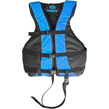 High Visibility Adult Life Jacket Vest with Additional Leg Strap Blue| USCG Approved PFD