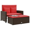 Patio Sofa with Cushions 2-Seater Poly Rattan  vidaXL - 4 of 4