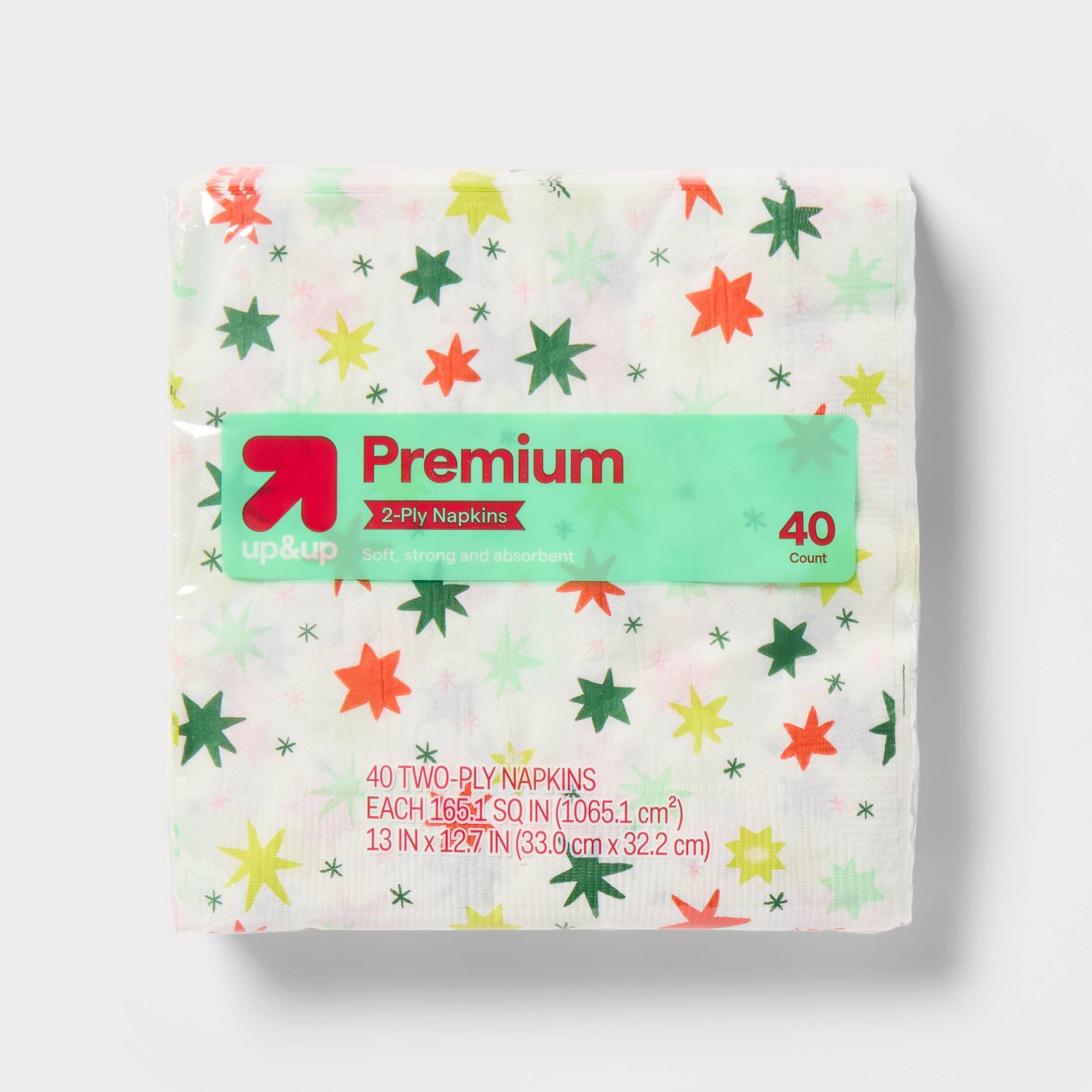 Holiday Disposable Napkins - Brights - 40ct - up&up™