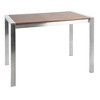 NicBex Dining Table Contemporary Counter Table in Brushed Stainless Steel and Walnut Wood for Kitchen, Dining Room - 2 of 3