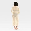 Women's Crochet-Style Long Sleeve Maxi Sweater Dress - A New Day™ Cream - 2 of 3