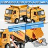 Remote Control Excavator Dump Truck Toy Set with Barricades, Road Signs, Rocks, Lights, Sounds - 3 of 4