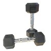 Kebolax A4A 8LB 1-Pair(2pieces) HDRS Rubber Coated Solid Cast Iron Dumbbell with Contoured Chrome Handle, Hexagon Head - 2 of 4