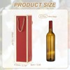 Unique Bargains Thick Kraft Paper Gold Edge Wine Gift Bags 13.7" x 3.7" x 3.5" 6 Pcs - 2 of 4
