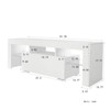 FONTOI Entertainment TV Stand with Cabinet for Televisions up to 55", Center Storage Console Table for Living Room, White, 13.78"*17.72"*51.18" - 3 of 4