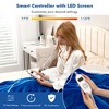 Costway 50'' x 60''Electric Heated Blanket Throw Reversible Flannel & Faux Shearling Blanket Red/Blue/Grey - 4 of 4