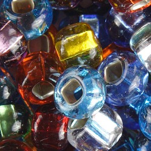 John Bead Czech Glass Seed Beads 2/0 (500g) Assorted Silver Lined Multicolored - 1 of 2