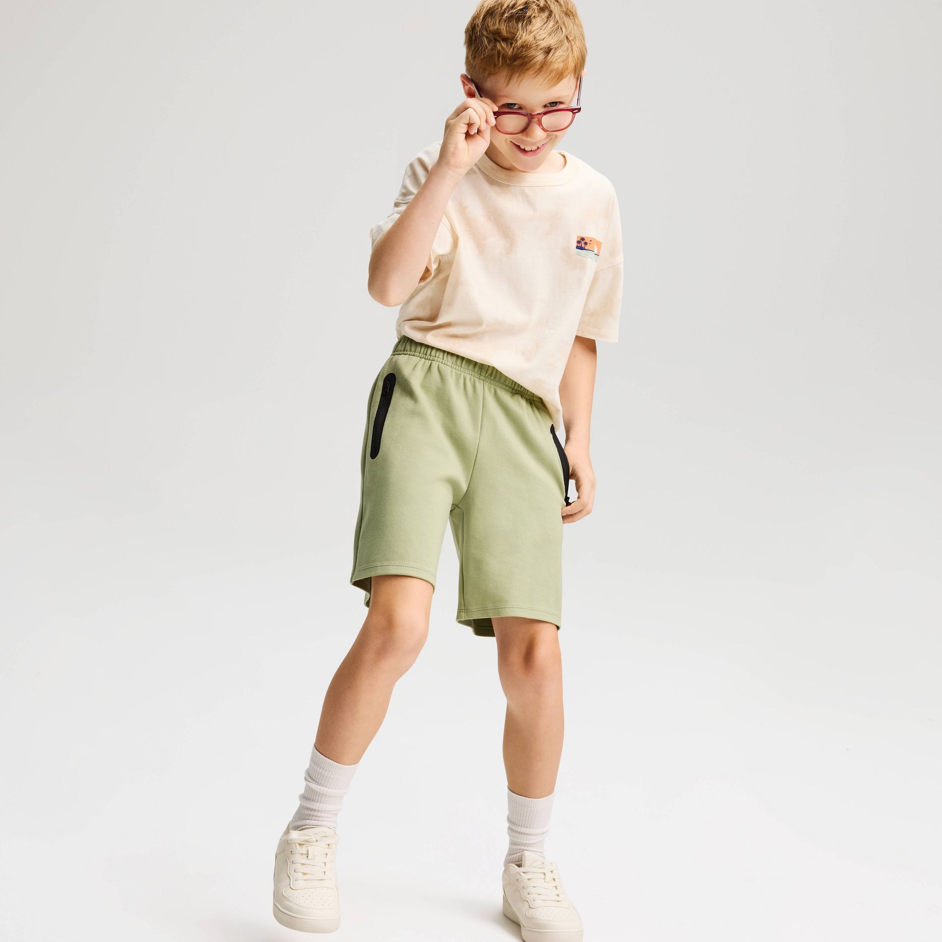 Boys' 'Below the Knee' Zipper Shorts - Cat & Jack™