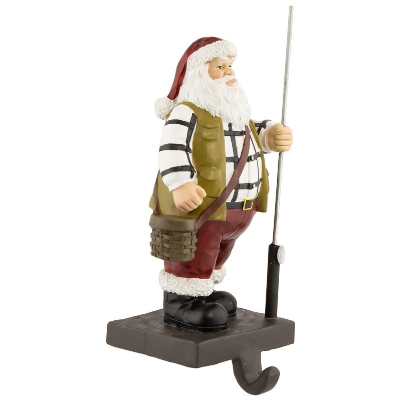 Northlight 8.5" Rustic Fisherman Santa Christmas Stocking Holder, 2 of 5