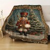 Lomsoe Christmas Nutcracker Print Flannel Blanket - All Seasons Soft and Warm Throw Blanket for Napping, Camping, Travel, Office - 2 of 4