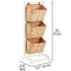 mDesign Water Hyacinth 3-Tiered Storage Baskets Floor Stand - image 3 of 3