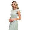 August Sky Women's Smocked Ruffle Sleeve Tiered Midi Dress - 4 of 4