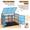 52 Inch Dog Crate with Double Door - 360° Lockable Wheels, Removable Tray, Easy to Assemble, Indoor Dog Cage for Small Medium Large Dogs - 4 of 4