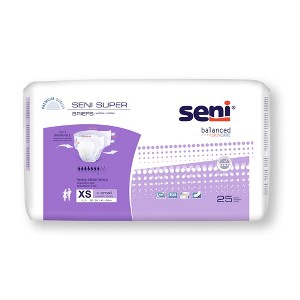 Seni Super Adult Incontinence Brief XS Heavy Absorbency Breathable, S-XS25-BS1, Heavy - 1 of 4