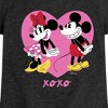 Girls' - Disney - Mickey And Minnie Heart Fitted Short Sleeve Graphic T-Shirt - 2 of 4