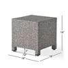 CAVINAS 18" Cube Patio Side Table, Weather-Resistant Woven Design Outdoor End Table, Rattan  Patio End Tables for Patio, Outdoor Sofa Side Table - 4 of 4