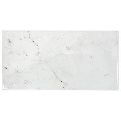 Peel and Stick Backsplash Tile - Blok Chevron White