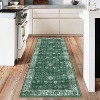 Area Rug Washable Printed Vintage Floral Non Slip Low Pile Rugs Soft Rubber Backed - 3 of 4