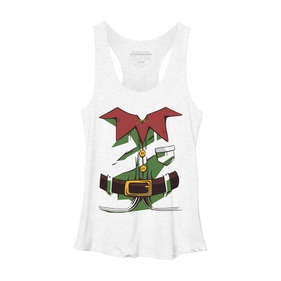 Women's Design By Humans Papa Elf Christmas Shirt Papa Elf Shirt for Men Papa Elf By rasok Racerback Tank Top