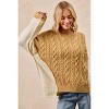I am a Fashion junky BiBi Cable Knit With Hacci Combo Sweater With Uneven Hem Detail - 3 of 4